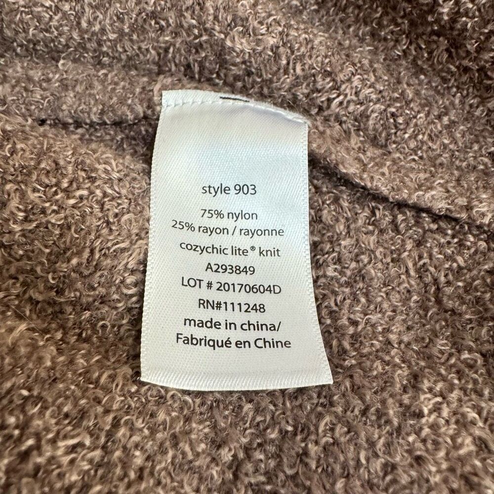 Barefoot Dreams Cozychic Lite Knit Style 903 Brown Cardigan size S/M pockets - Picture 6 of 8